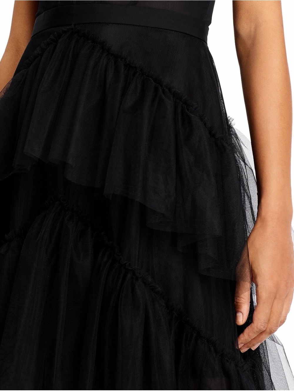 BCBGMaxAzria Black Tiered Oly Gown Dress - Picture 7 of 12